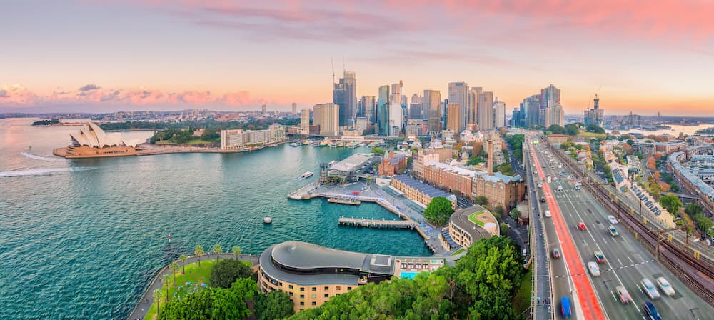 downtown Sydney bridge